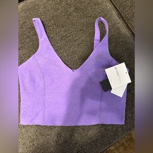 Medium Spacedye Always on Cropped Tank in Bright Amethyst NWT